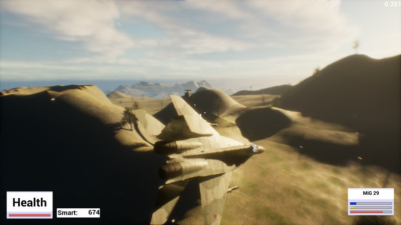 A flight scene from my Unreal Engine game